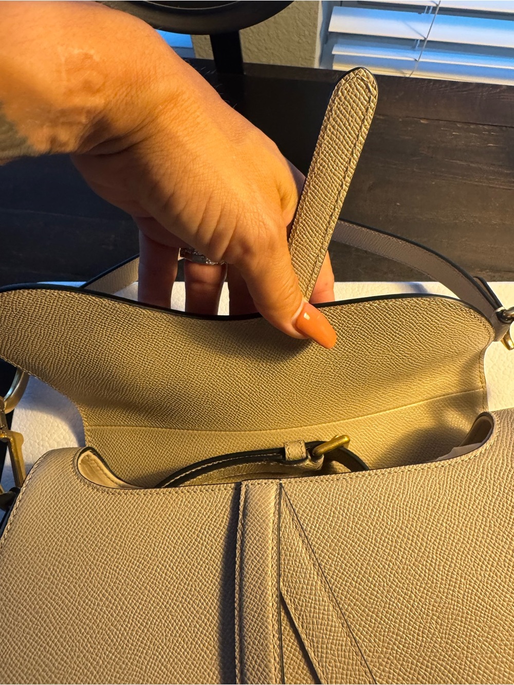 Dior Saddle Bag in Powder Beige with Gold Hardware - Picture 12 of 16